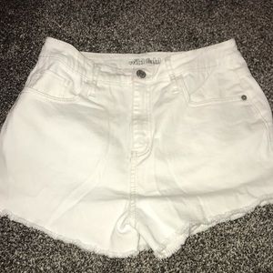 White Jean shorts